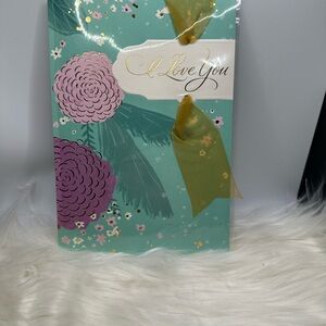 🧡10/$10 Floral Greeting Card with Gold Ribbon